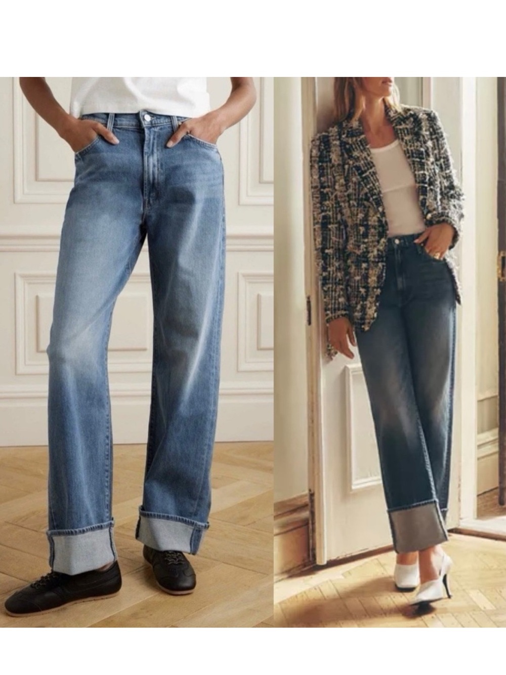Mother superior cuffed denim